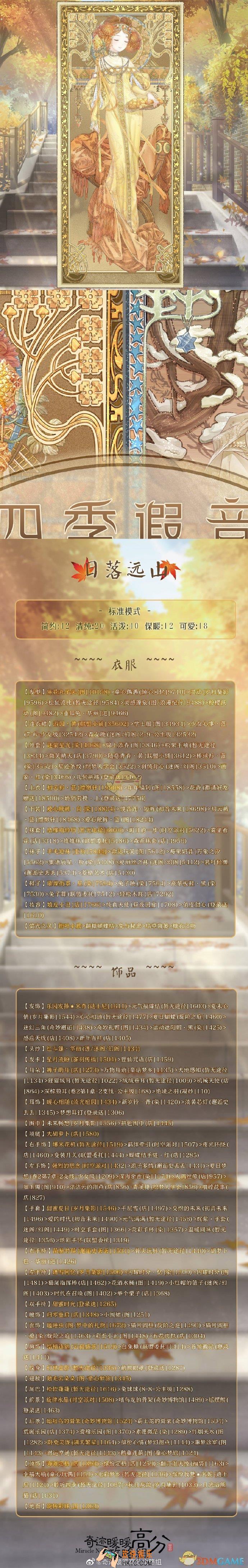 奇迹暖暖日落远山关卡怎么搭配_日落远山关卡搭配攻略