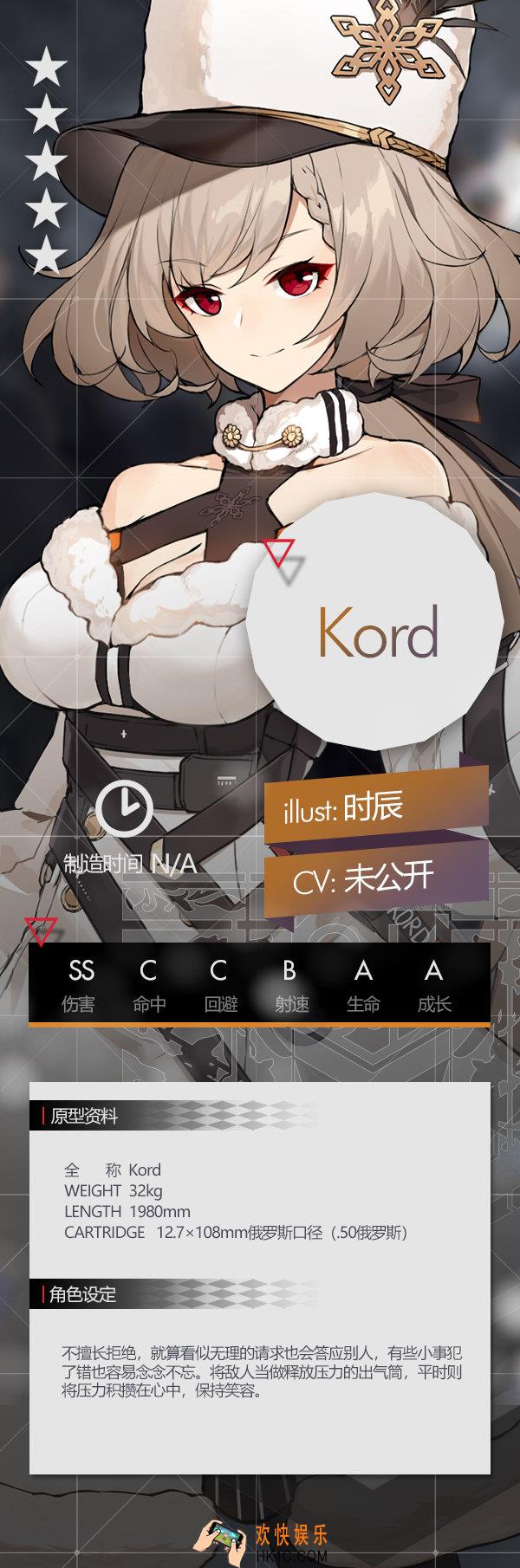 少女前线限时救援五星机枪Kord怎么样_五星机枪Kord介绍