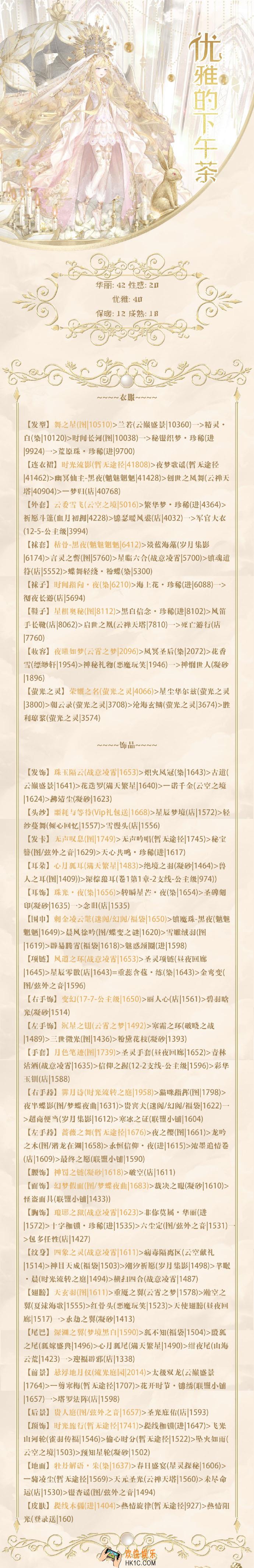 奇迹暖暖优雅的下午茶怎么搭配_优雅的下午茶活动攻略
