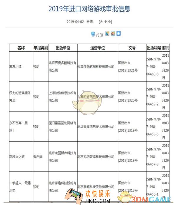 腾讯权力的游戏凛冬将至获首批进口游戏版号 获首批进口游戏版号游戏有哪些