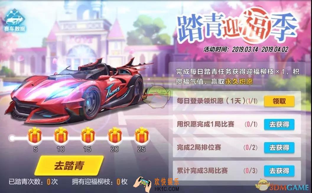QQ飞车手游踏青迎福季怎么玩_踏青迎福季活动介绍