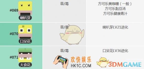 宝可梦大探险喇叭芽怎么获得_大食花食谱技能宾果介绍
