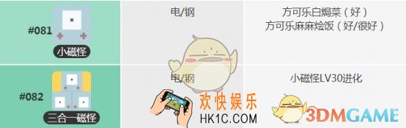 宝可梦大探险小磁怪怎么获得_三合一磁怪食谱技能宾果介绍
