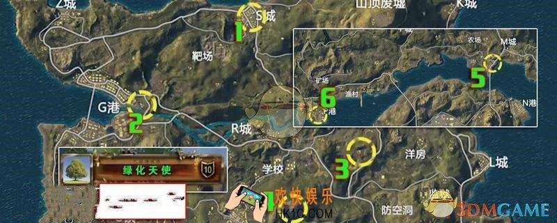 绝地求生刺激战场海岛圣诞树有哪些_海岛地图圣诞树位置大全
