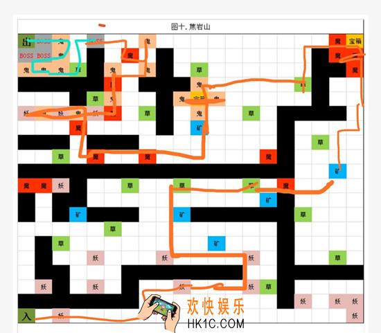 想不想修真图10焦岩山怎么过_图10地图路线一览