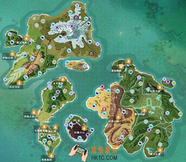 创造与魔法地图资源分布介绍 地图资源大全