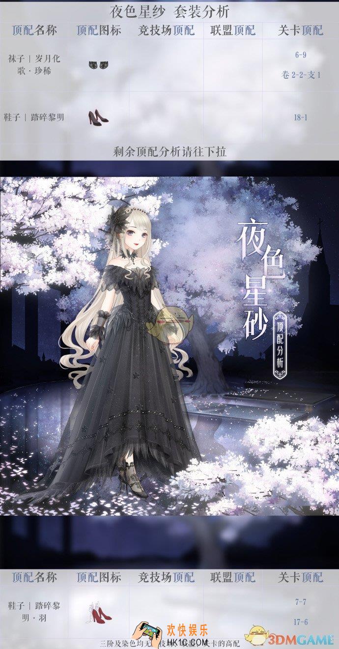 奇迹暖暖夜色星纱顶配分析_夜色星纱顶配介绍