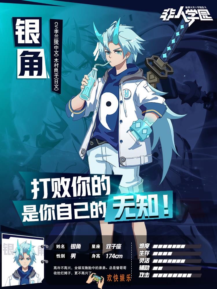 非人学园银角出装及应援推荐搭配_银角技能和装备选择介绍