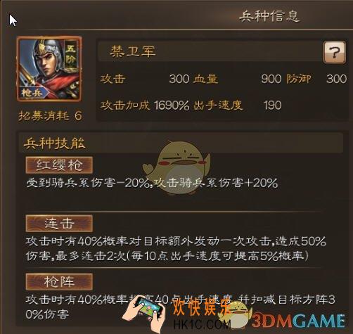 布武天下禁卫军兵种介绍​​​_禁卫军属性技能介绍