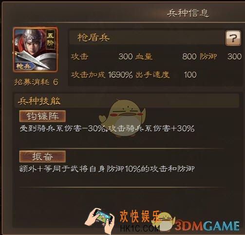 布武天下枪盾兵兵种介绍​​​_枪盾兵属性技能介绍