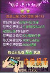 凤凰无双王者特权介绍_王者特权价格介绍