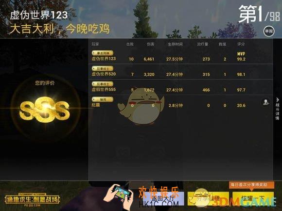 绝地求生刺激战场SSS评价获得方法介绍_SSS评分怎么计算