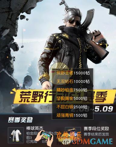 荒野行动赛季各段位奖励一览_不同段位奖励是什么