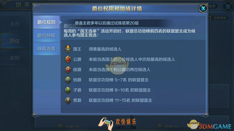 我的王朝爵位官职加成和特权介绍_爵位官职有什么好处