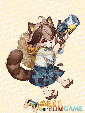 阴阳师狸猫新皮肤衔竹斗乐立绘图鉴 狸猫衔竹斗乐皮肤介绍