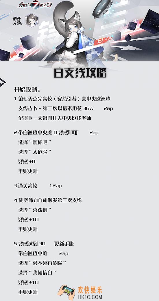 永远的7日之都白支线攻略_永远的7日之都白支线完美达成攻略