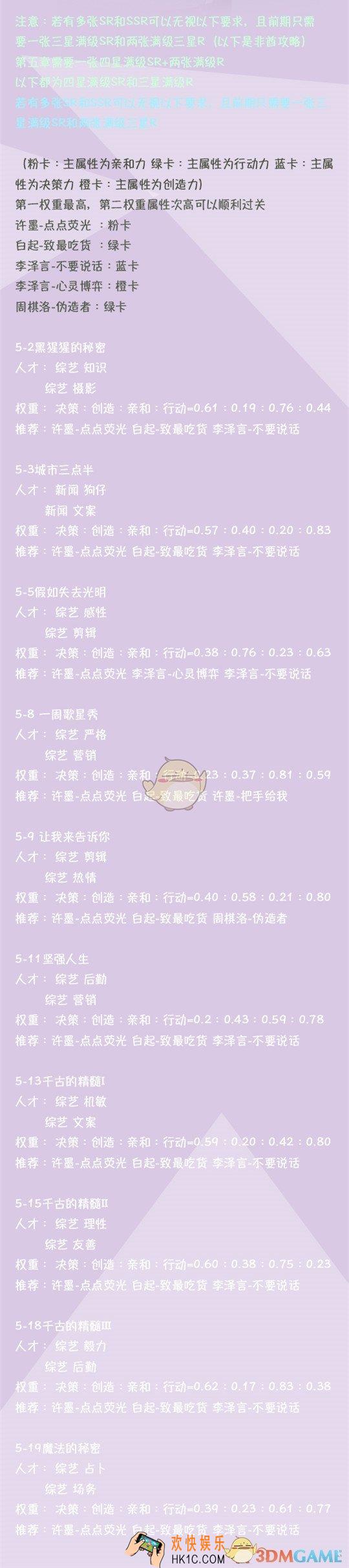 恋与制作人第五章怎么通关_恋与制作人第五章通关攻略