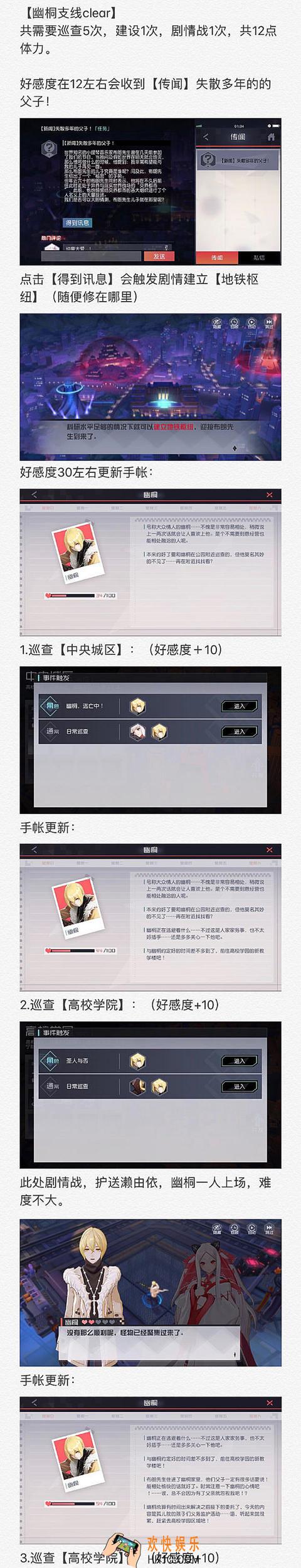 永远的7日之都幽桐支线攻略_永远的7日之都幽桐支线完美达成攻略