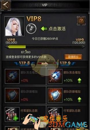 列王的纷争VIP等级特权有哪些_列王的纷争VIP等级特权解析