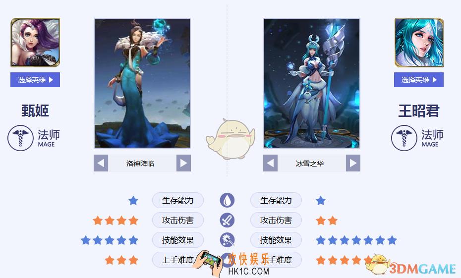 王者荣耀甄姬和王昭君谁更厉害_ 王者荣耀甄姬与王昭君对比