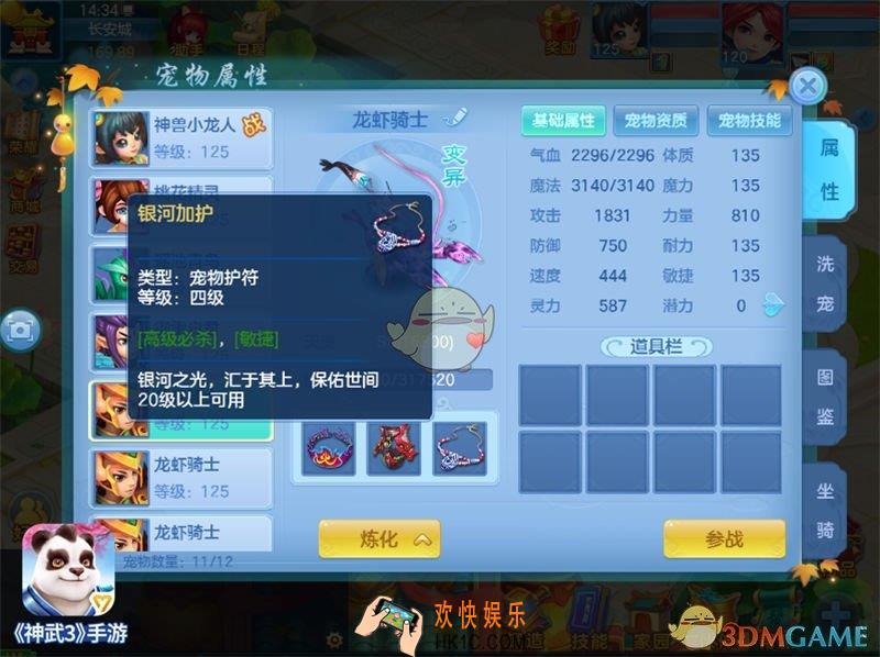 神武3宠物装备简介_神武3宠物装备怎么玩