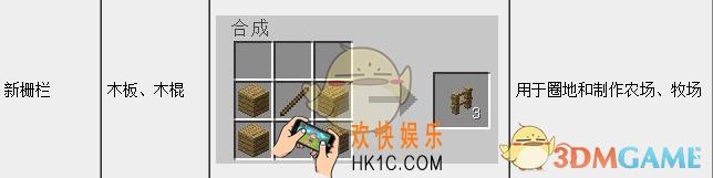 我的世界手机版新栅栏怎么做_我的世界手机版新栅栏有什么材料