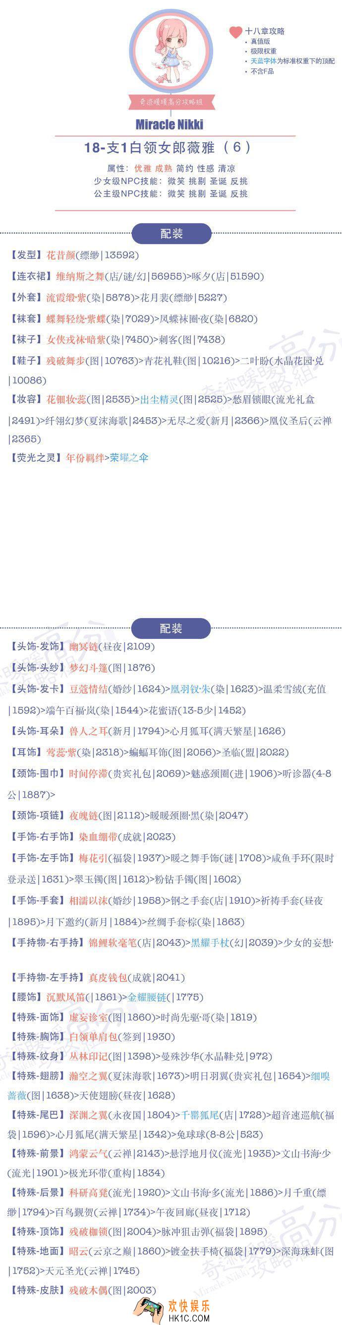 奇迹暖暖公主级18