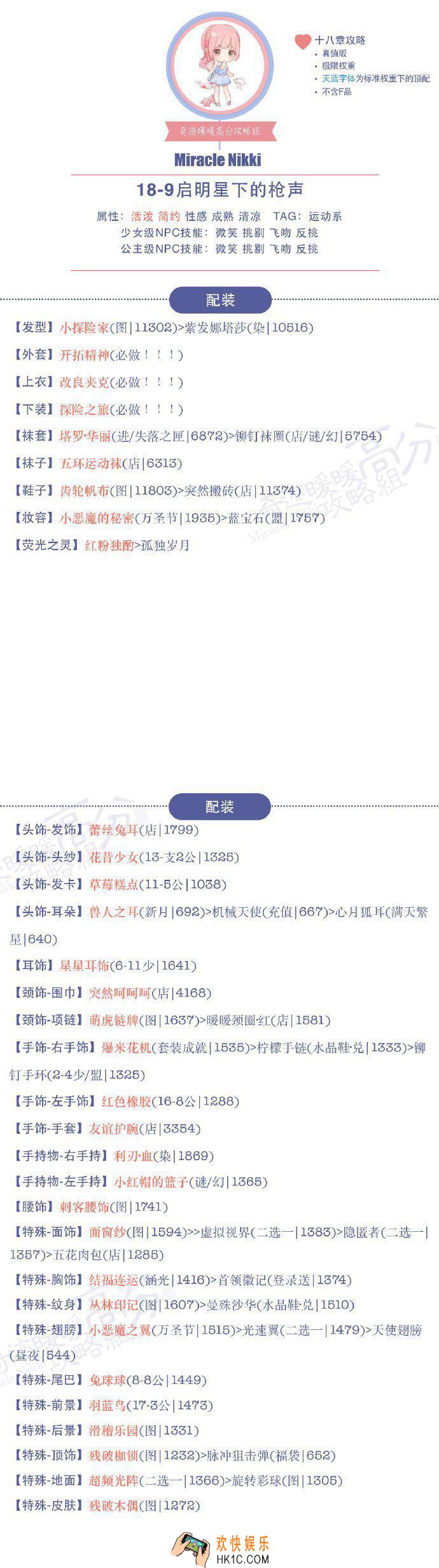 奇迹暖暖少女级18