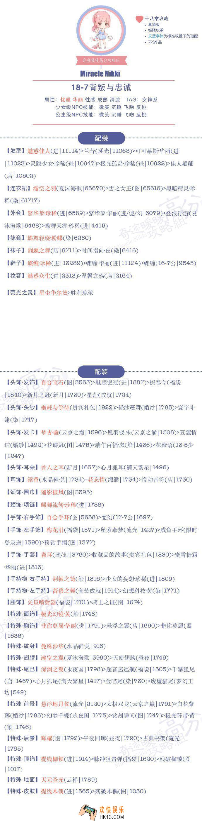 奇迹暖暖少女级18