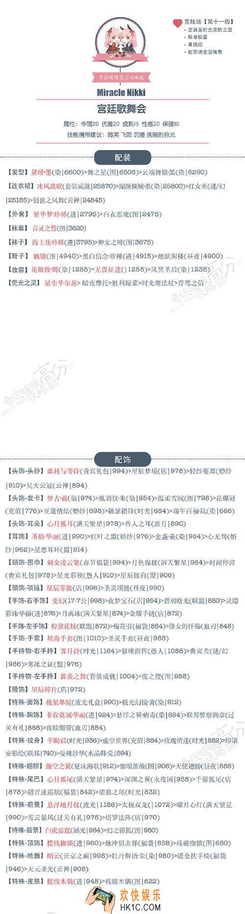 奇迹暖暖3.5.0版竞技场宫廷歌舞会搭配攻略_奇迹暖暖3.5.0版竞技场宫廷歌舞会高分攻略