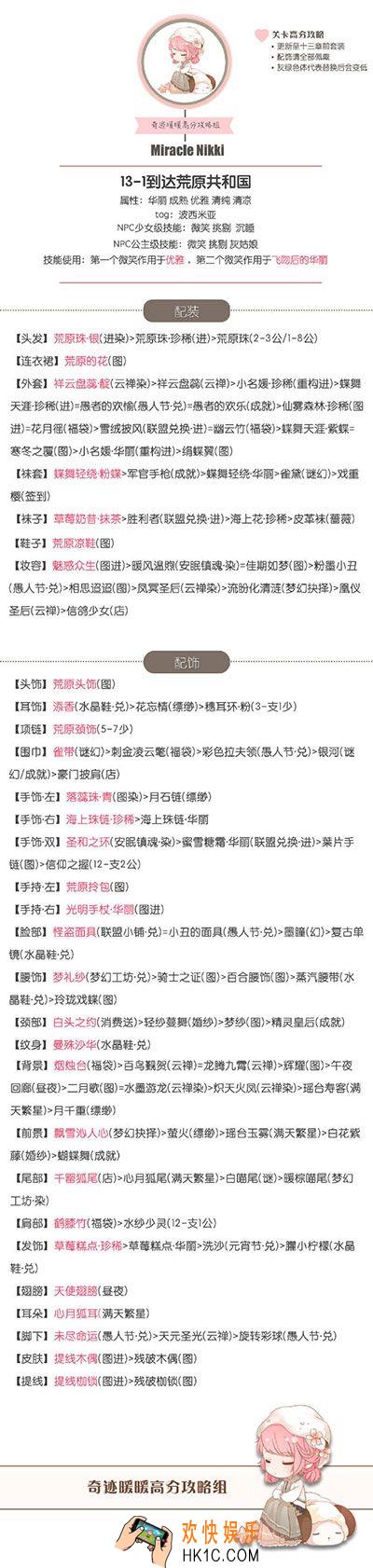 奇迹暖暖公主级13