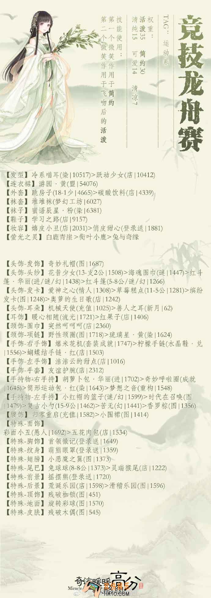奇迹暖暖参加龙舟比赛的运动装扮怎么搭配_奇迹暖暖参加龙舟比赛的运动装搭配方法